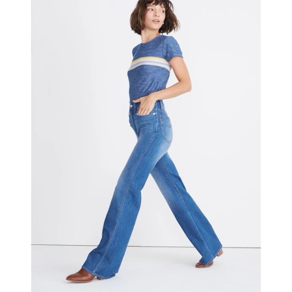 Madewell 11 High Rise Flare Jean Denim Quality Women 26 Blue Casual Capsule $128